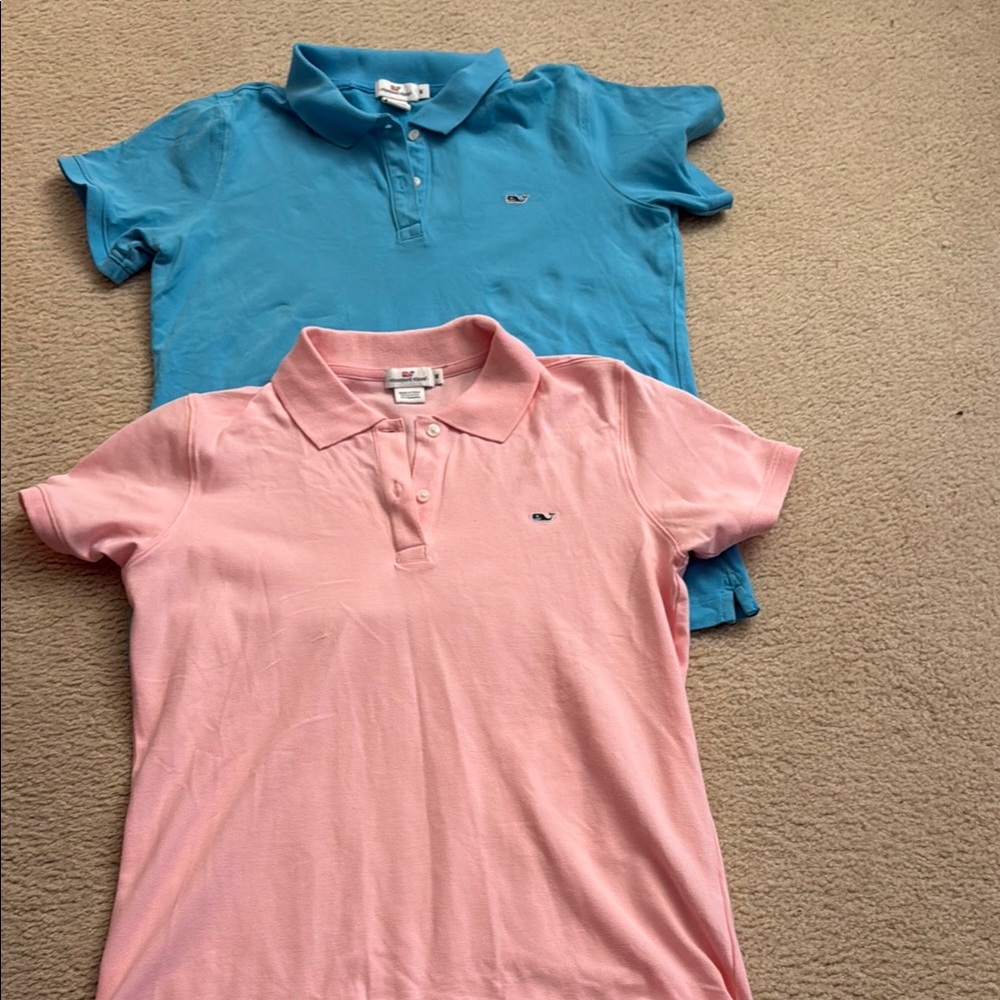 Vineyard Vines Pink and Blue Polo Shirts
